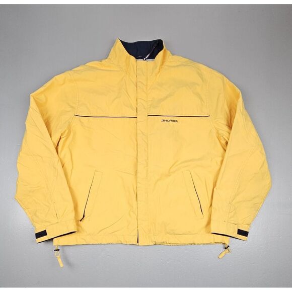 Tommy Hilfiger Jacket Mens‎ XL. Vintage Athletic Yellow Long Sleeve Full Zip. - Picture 1 of 7